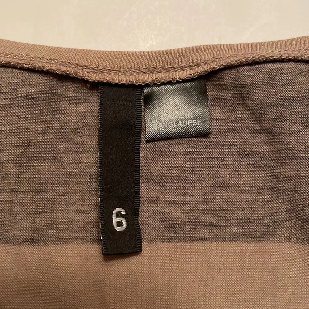 DIVIDED (by H&M) stripes dress or tunic, size 6. Colors tan and black. Stretchy - Picture 13 of 15